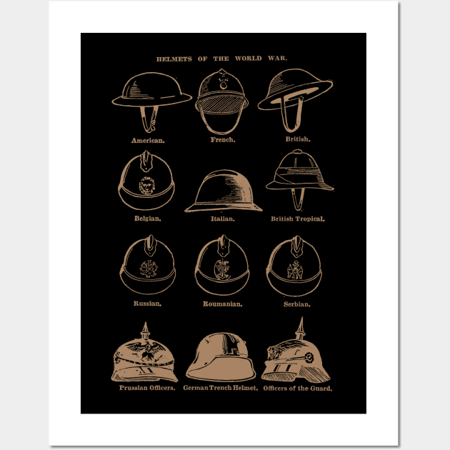 Helmets of the World War 1 Wall Art by Distant War